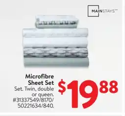 Walmart Microfibre Sheet Set offer