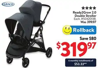 Walmart Ready2Grow 2.0 Double Stroller offer