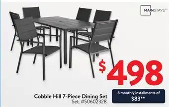 Walmart Cobble Hill 7-Piece Dining Set offer