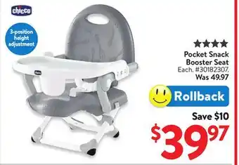 Walmart Pocket Snack Booster Seat offer