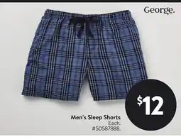 Walmart Mens Sleep Shorts offer