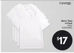 Walmart Men's Tees 4-Pack offer