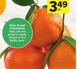 Foodland Stem & Leaf Clementines offer