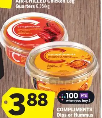 Foodland COMPLIMENTS Dips or Hummus offer