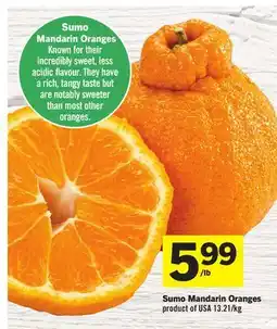 Foodland Sumo Mandarin Oranges offer