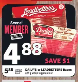 Foodland DAILY'S or LEADBETTERS Bacon offer