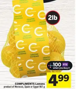 Foodland COMPLIMENTS Lemons offer