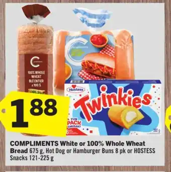 Foodland COMPLIMENTS White or 100% Whole Wheat Bread offer