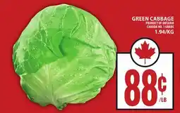 Food Basics GREEN CABBAGE offer