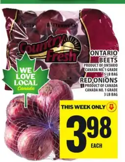 Food Basics ONTARIO BEETS OR RED ONIONS offer