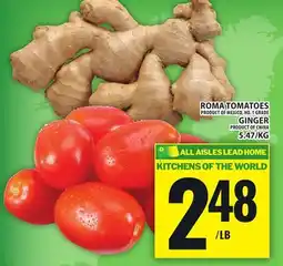 Food Basics ROMA TOMATOES OR GINGER offer