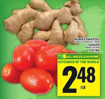 Food Basics ROMA TOMATOES OR GINGER offer