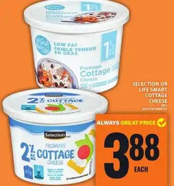 Food Basics SELECTION OR LIFE SMART COTTAGE CHEESE offer