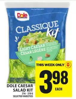 Food Basics DOLE CAESAR SALAD KIT offer