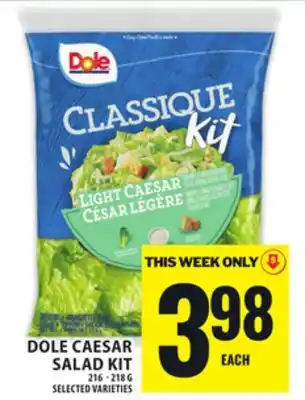 Food Basics DOLE CAESAR SALAD KIT offer