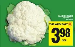 Food Basics CAULIFLOWER offer