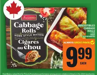 Food Basics IRRESISTIBLES CABBAGE ROLLS offer