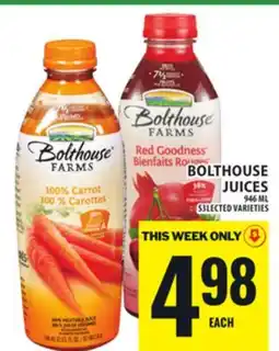 Food Basics BOLTHOUSE JUICES offer