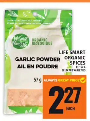 Food Basics LIFE SMART ORGANIC SPICES offer