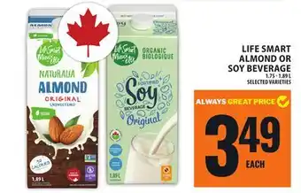 Food Basics LIFE SMART ALMOND OR SOY BEVERAGE offer