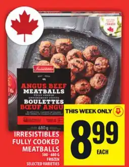 Food Basics IRRESISTIBLES FULLY COOKED MEATBALLS offer