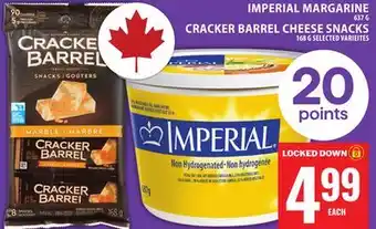 Food Basics IMPERIAL MARGARINE OR CRACKER BARREL CHEESE SNACKS offer