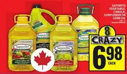 Food Basics SAPORITO VEGETABLE, CANOLA, SUNFLOWER OR CORN OIL offer