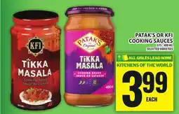 Food Basics PATAK'S OR KFI COOKING SAUCES offer