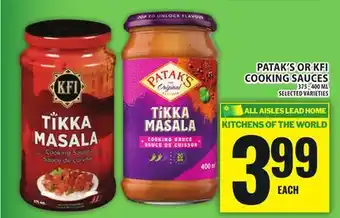 Food Basics PATAK'S OR KFI COOKING SAUCES offer