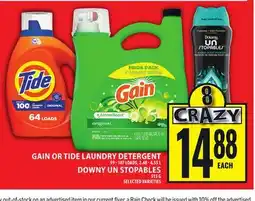 Food Basics GAIN OR TIDE LAUNDRY DETERGENT DOWNY UN STOPABLES offer