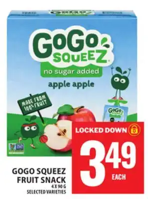 Food Basics GOGO SQUEEZ FRUIT SNACK offer