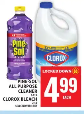 Food Basics PINE-SOL ALL PURPOSE CLEANER OR CLOROX BLEACH offer