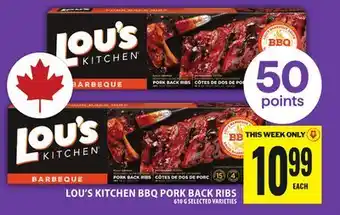 Food Basics LOU'S KITCHEN BBQ PORK BACK RIBS offer