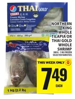 Food Basics NORTHERN KING WHOLE TILAPIA OR THAI GOLD WHOLE SHRIMP offer