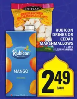 Food Basics RUBICON DRINKS OR CEDAR MARSHMALLOWS offer