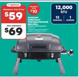 Real Canadian Superstore EVERYDAY ESSENTIALS PORTABLE PROPANE BBQ GRILL offer