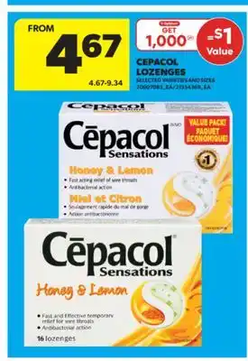 Real Canadian Superstore CEPACOL LOZENGES offer