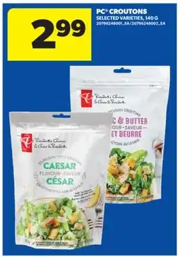 Real Canadian Superstore PC CROUTONS, 140 G offer