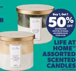 Real Canadian Superstore LIFE AT HOME ASSORTED SCENTED CANDLES offer