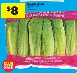 Real Canadian Superstore ROMAINE HEARTS, 6 PACK offer