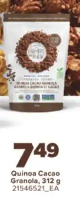 Real Canadian Superstore QUINOA CACAO GRANOLA, 312 G offer