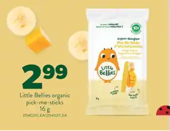 Real Canadian Superstore LITTLE BELLIES ORGANIC PICK-ME-STICKS, 16 G offer