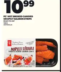 Independent Grocer PC HOT SMOKED CANDIED OR SPICY SALMON STRIPS, 150 G offer