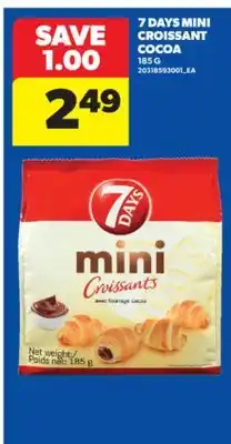 Real Canadian Superstore 7 DAYS MINI CROISSANT COCOA, 185 G offer