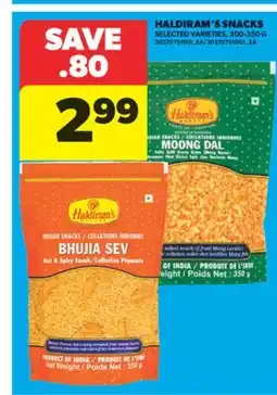 Real Canadian Superstore HALDIRAM'S SNACKS, 300-350 G offer