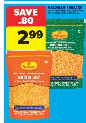 Real Canadian Superstore HALDIRAM'S SNACKS, 300-350 G offer