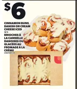 Independent Grocer CINNAMON BUNS, DANISH OR CREAM CHEESE ICED, 10'S offer