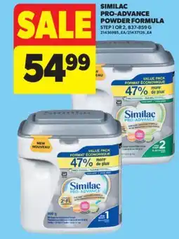 Real Canadian Superstore SIMILAC PRO-ADVANCE POWDER FORMULA STEP, 837-859 G offer