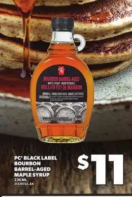 Independent Grocer PC BLACK LABEL BOURBON BARREL-AGED MAPLE SYRUP, 236 ML offer