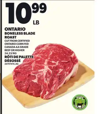 Independent Grocer ONTARIO BONELESS BLADE ROAST offer